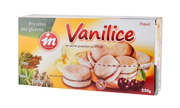 Vanilice bez glutena sa višnjom